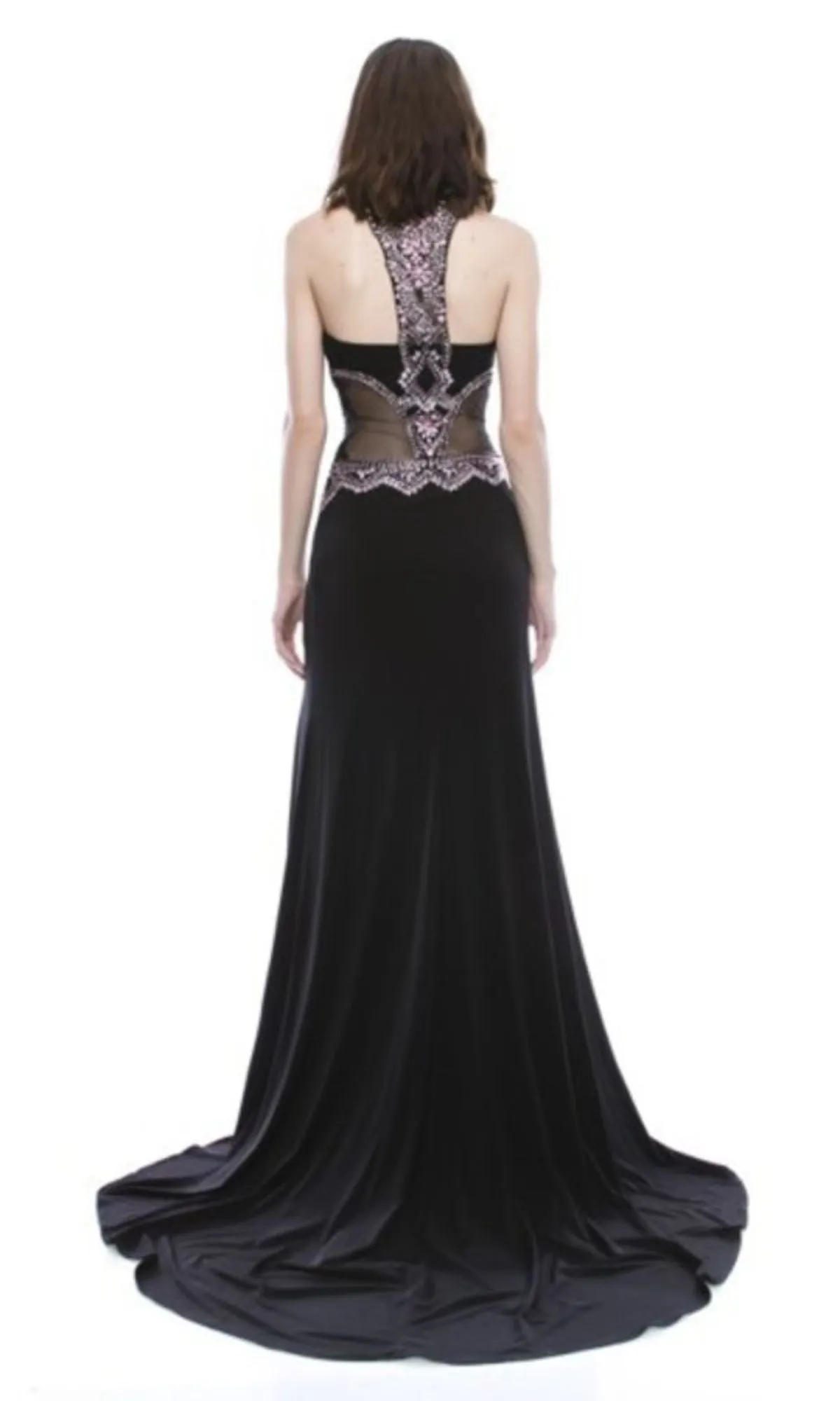 High-Neck Long Black Prom Dress: Chicas C6025 sold by PromGirl product image thumbnail 2