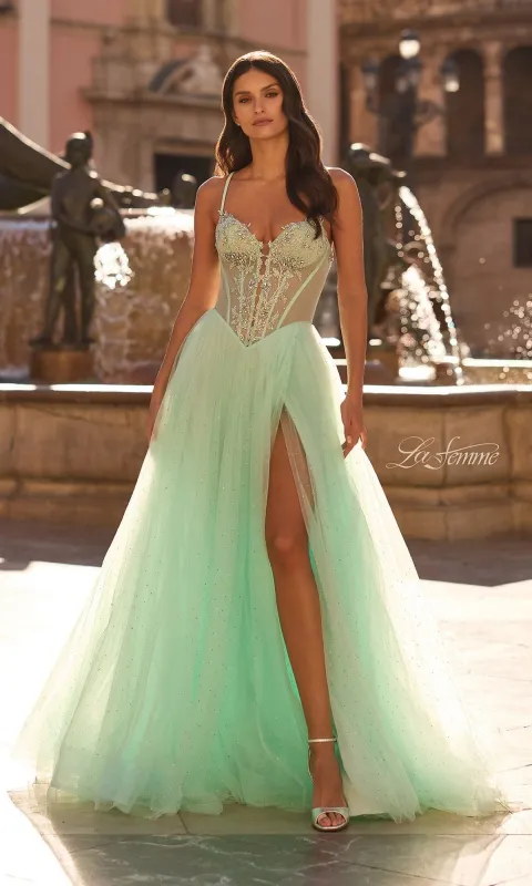 Long Prom Dress: La Femme 33860 made by La Femme