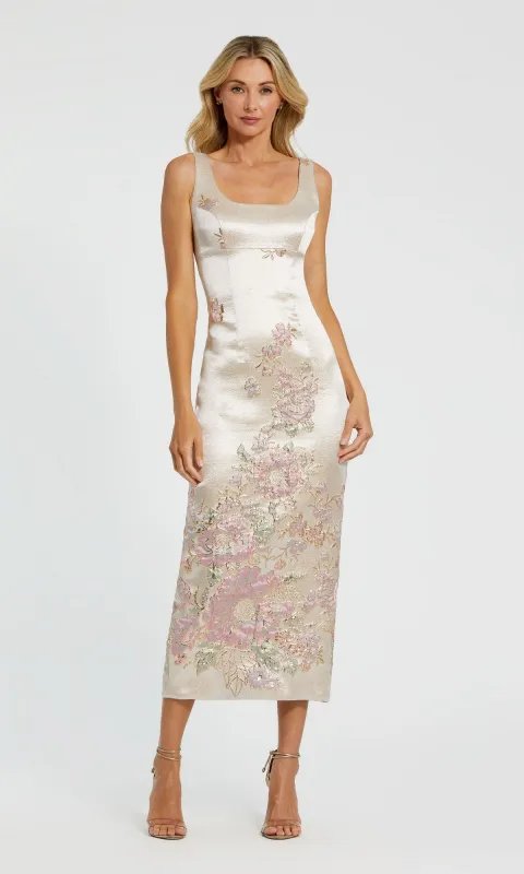 Midi Wedding Guest Dress: Mac Duggal 20725 sold by PromGirl