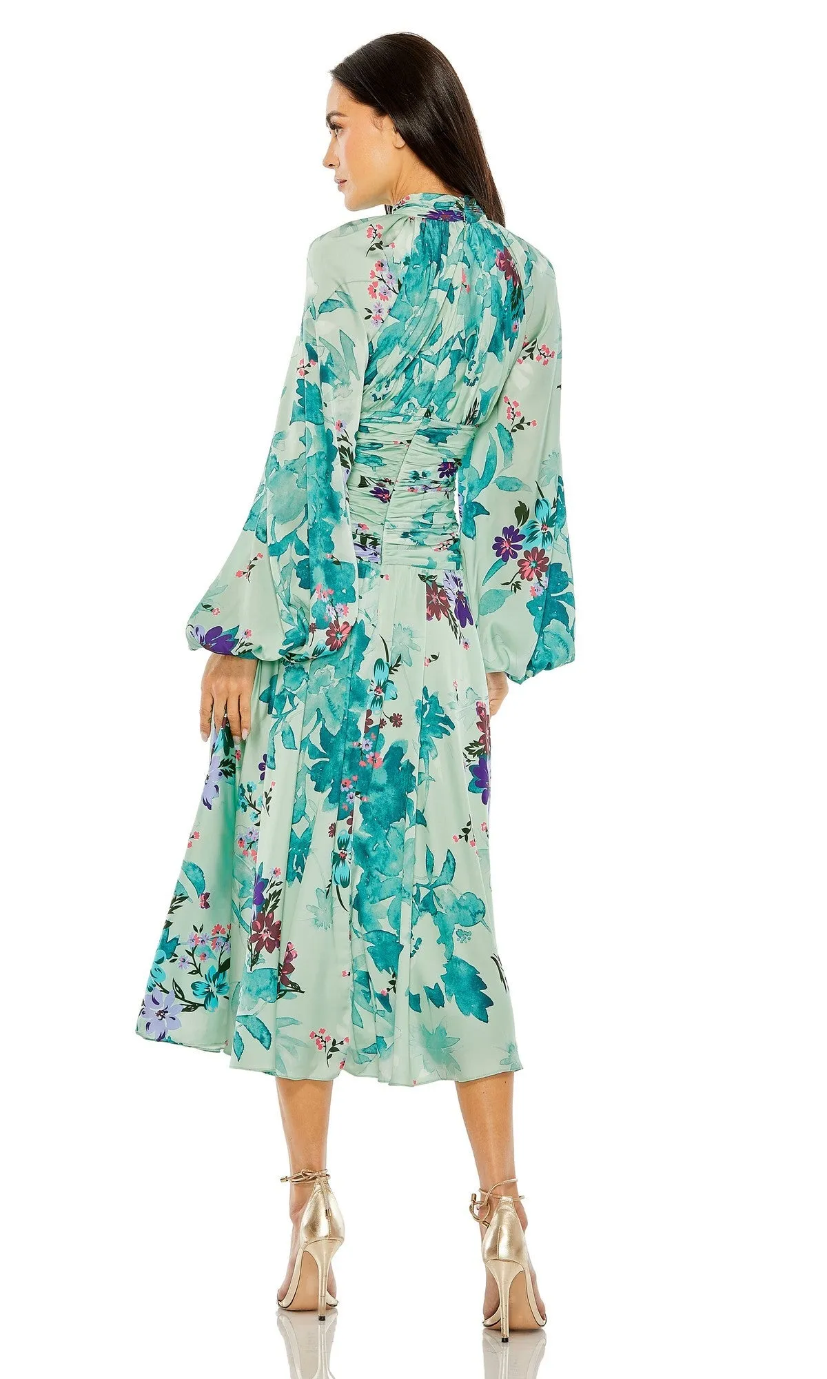 Midi Wedding Guest Dress: Mac Duggal 55988 sold by PromGirl product image thumbnail 2