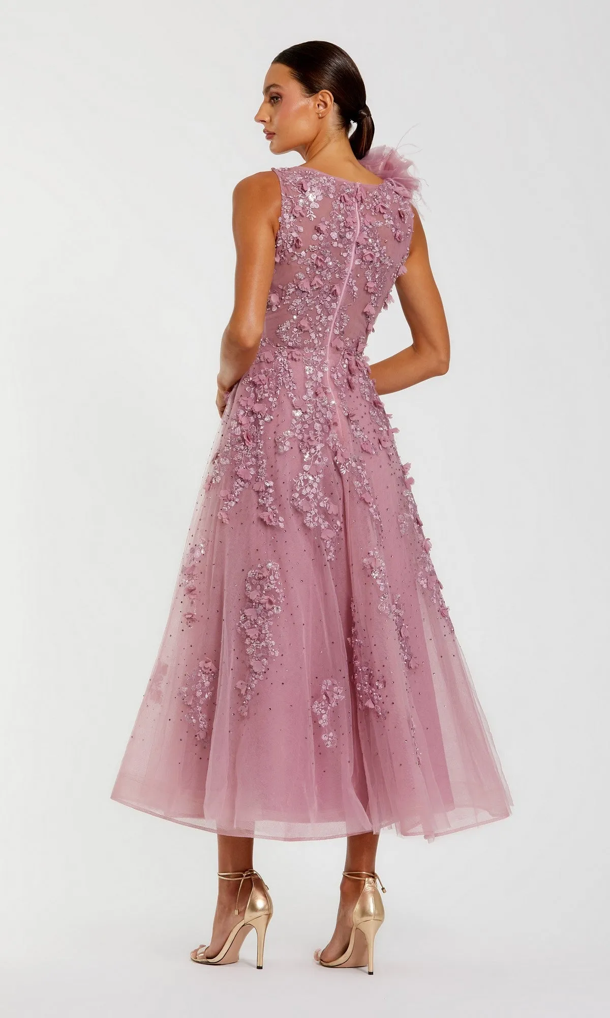 Midi Wedding Guest Dress: Mac Duggal 21091 sold by PromGirl product image thumbnail 2