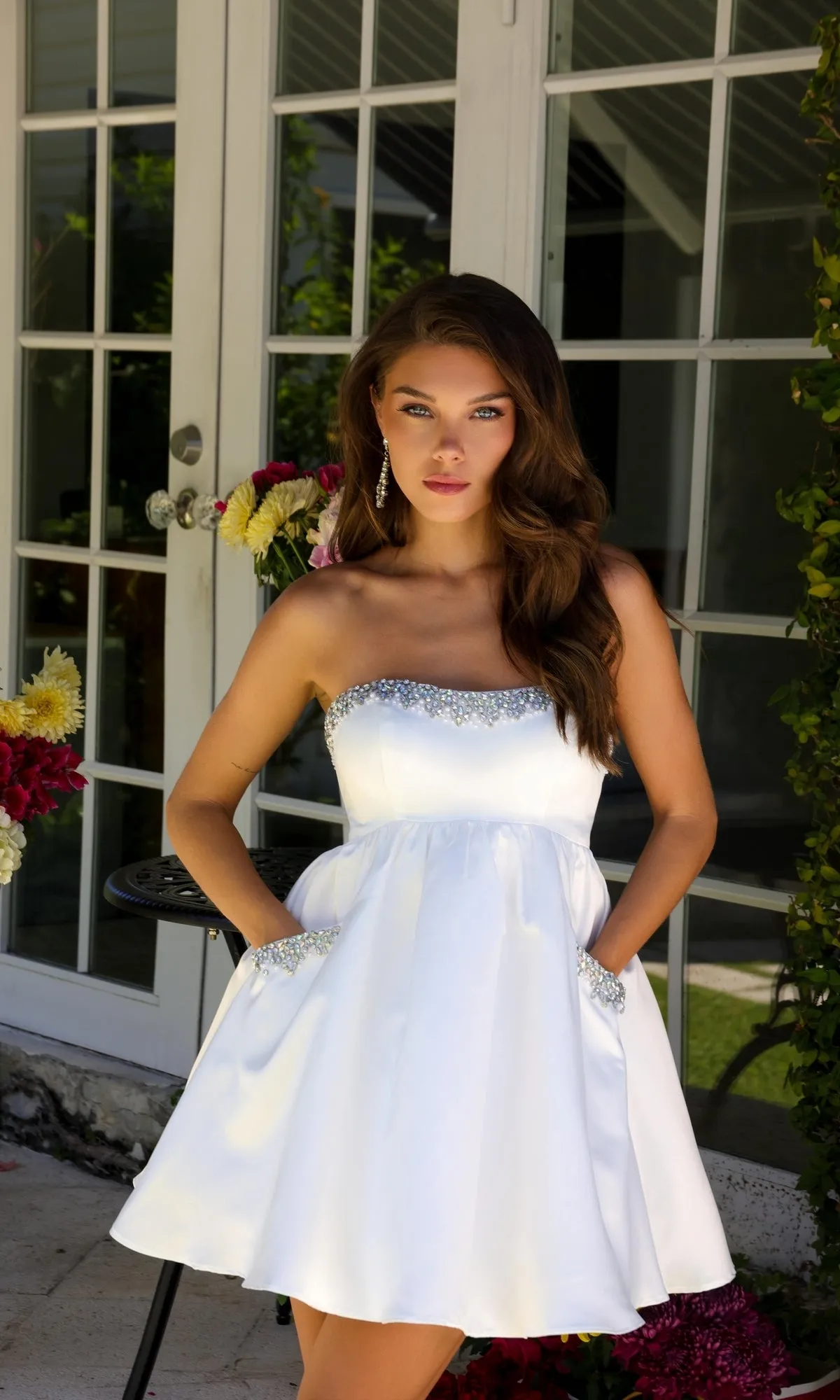 Strapless Short Hoco Dress: Ava Presley 29837 sold by PromGirl product image thumbnail 3