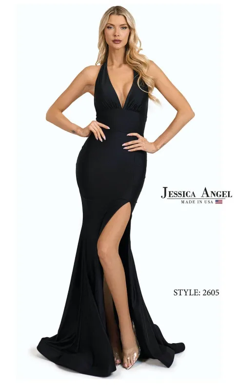 Empire-Waist Halter Prom Gown: Jessica Angel 2605 made by PromGirl
