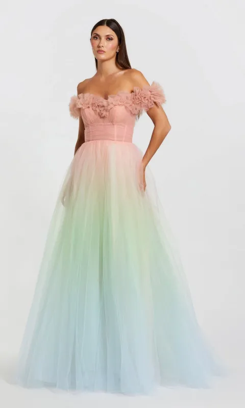 Multi-Color Skirt Prom Ball Gown: Mac Duggal 37002 sold by PromGirl