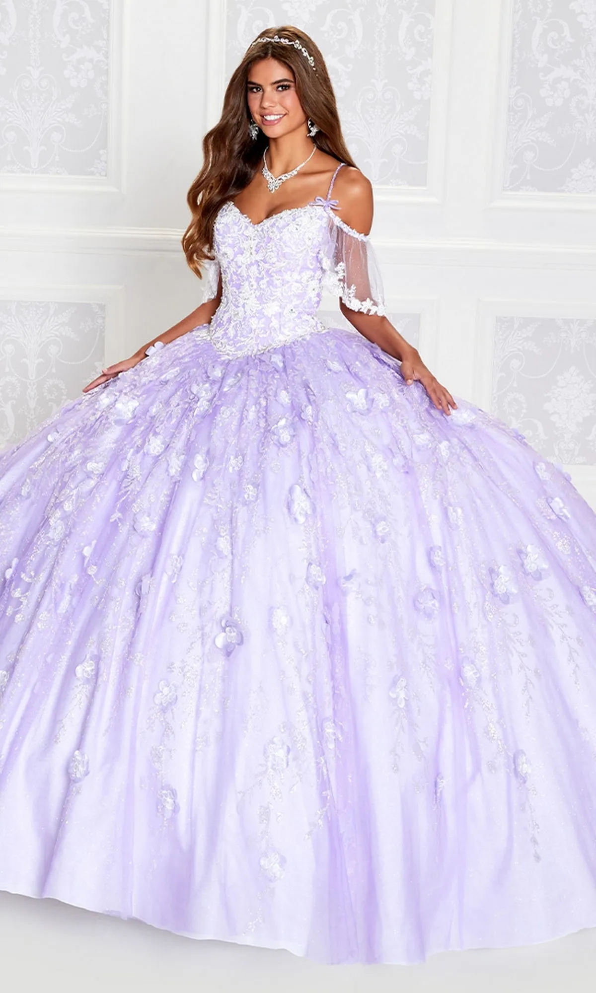 Cold-Shoulder Princesa Quinceanera Dress PR12271 sold by PromGirl product image thumbnail 4