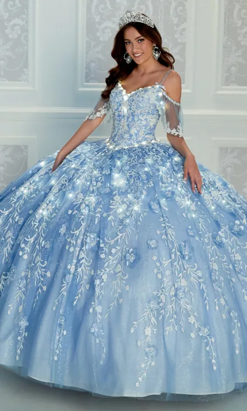 Cold-Shoulder Princesa Quinceanera Dress PR12271 made by PromGirl
