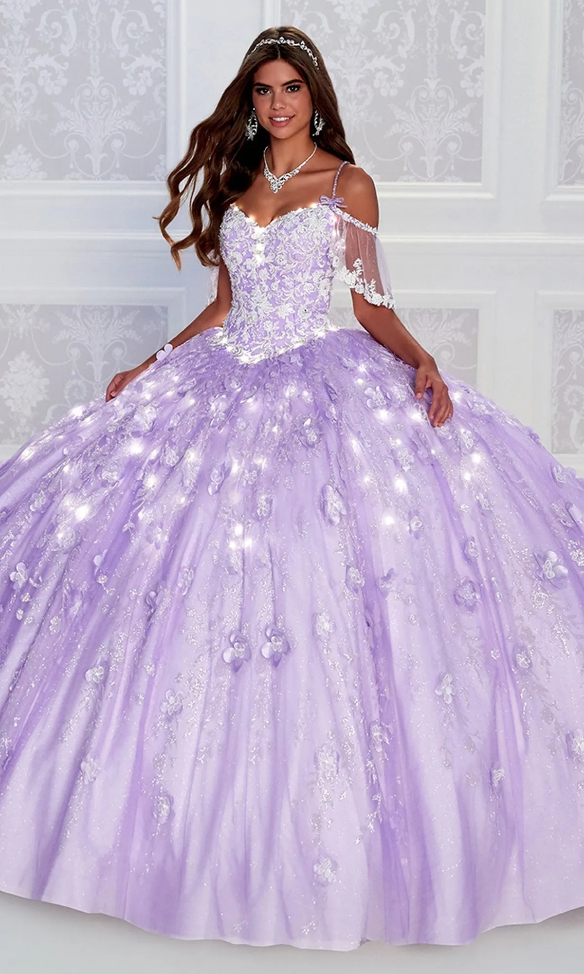 Cold-Shoulder Princesa Quinceanera Dress PR12271 sold by PromGirl product image thumbnail 3