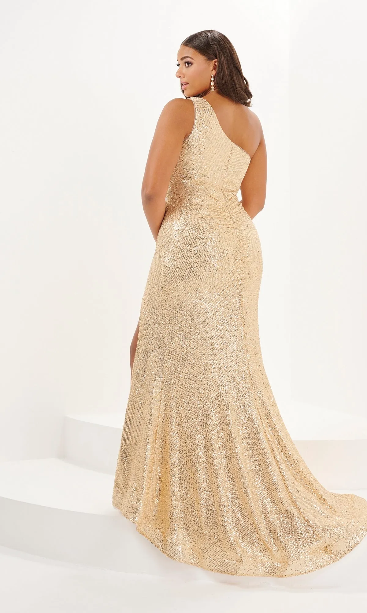 Tiffany Plus-Size Fitted Sequin Prom Dress 16126 sold by PromGirl product image thumbnail 2