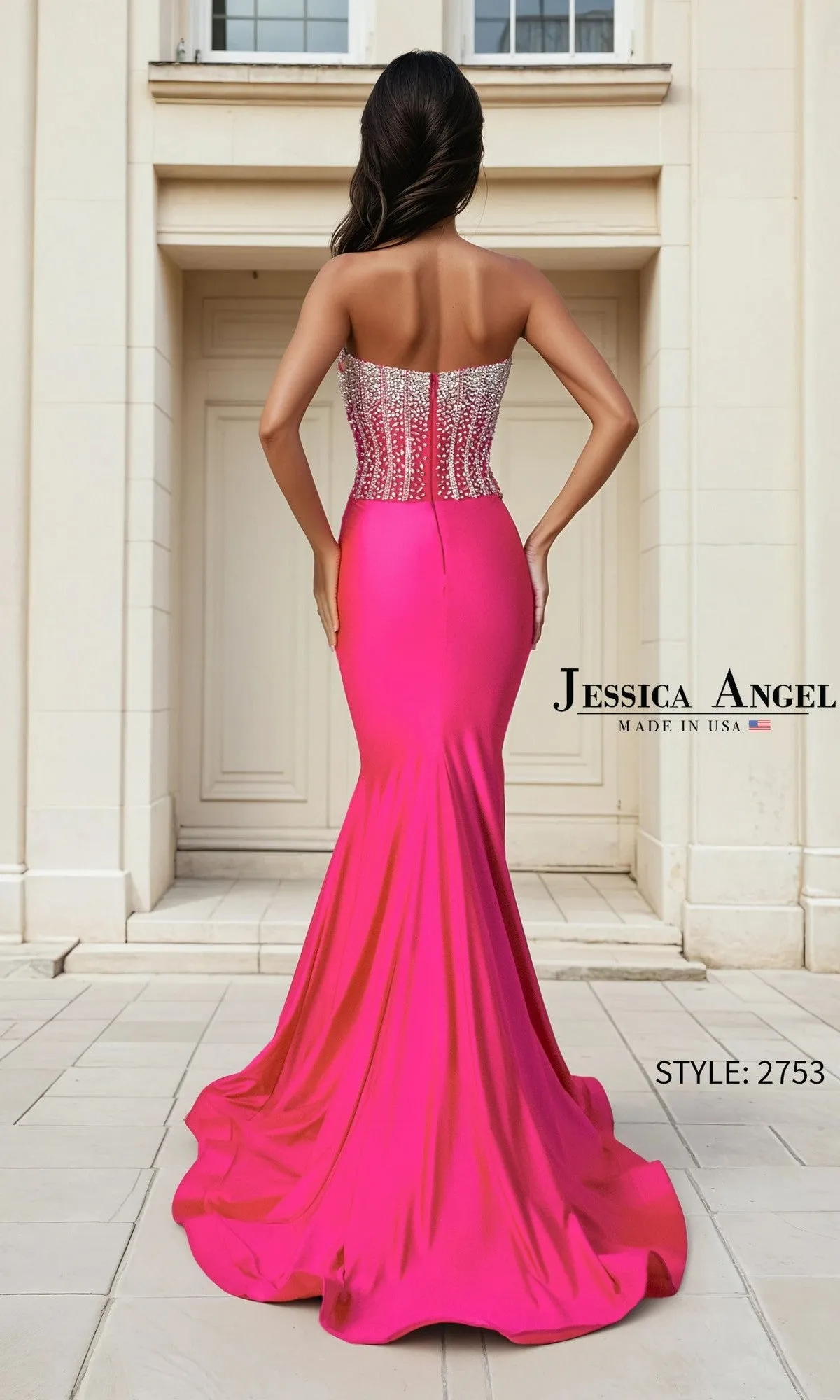Strapless Long Satin Prom Gown: Jessica Angel 2753 sold by PromGirl product image thumbnail 2