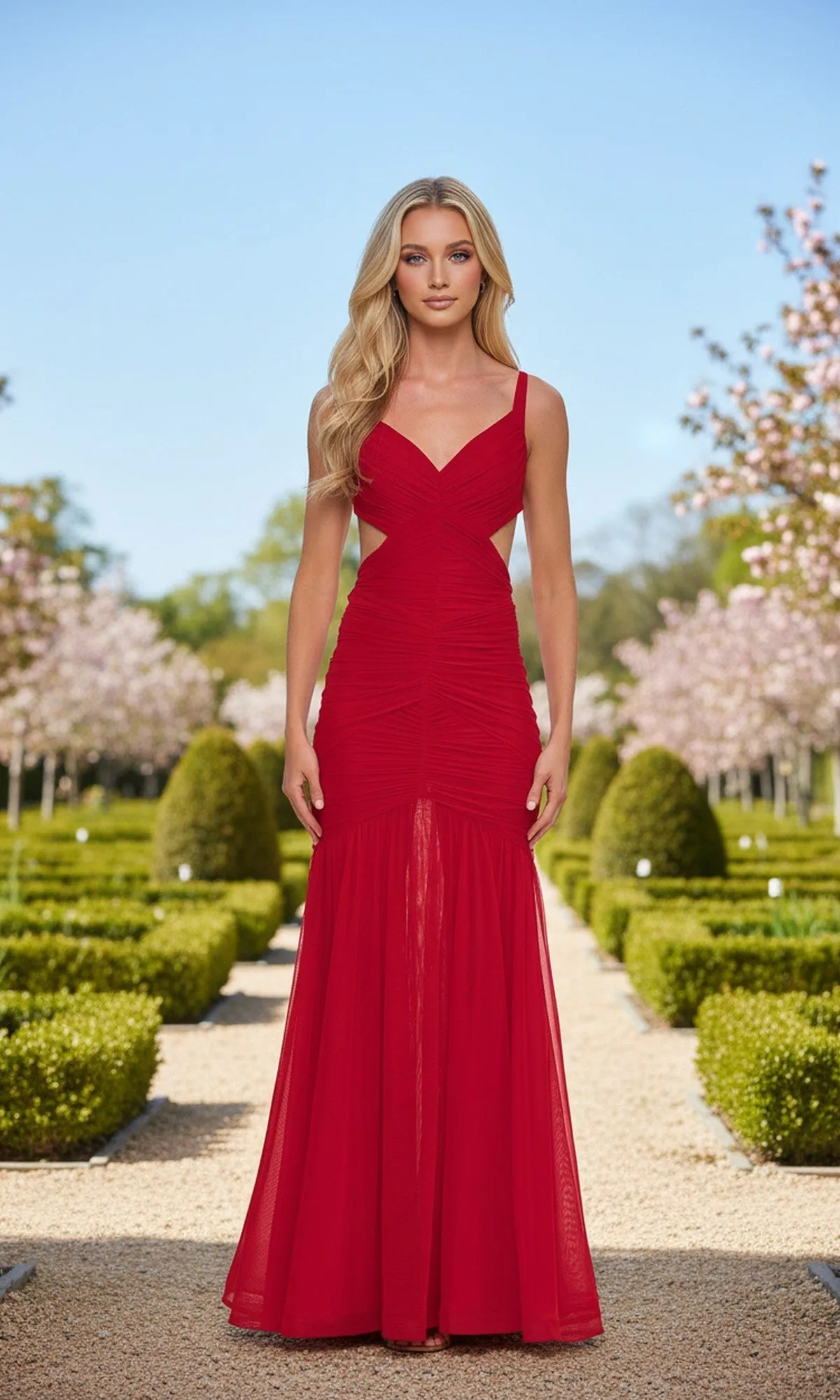Cut-Out Long Mermaid Prom Dress: La Femme 33626 sold by PromGirl product image thumbnail 3