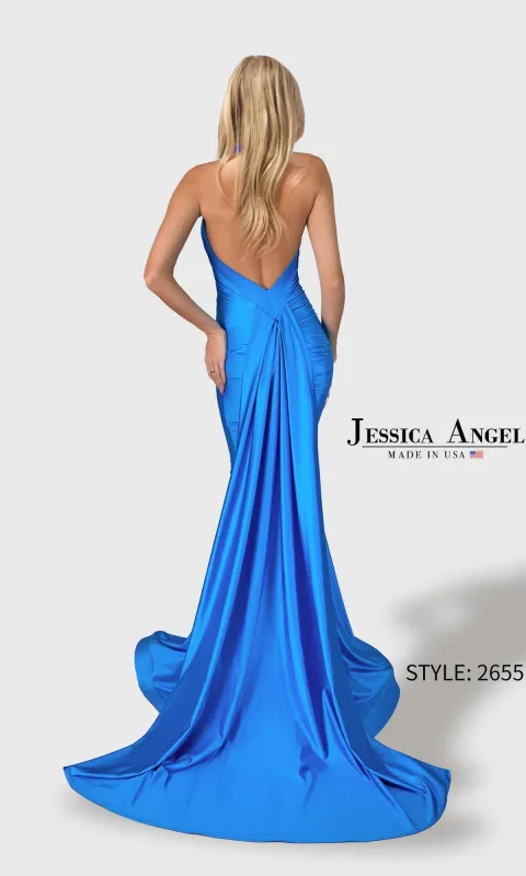 Open-Back Long Halter Prom Dress: Jessica Angel 2655 made by PromGirl