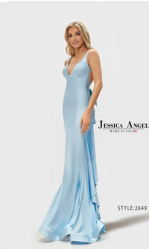 Ruffled Long Jersey Prom Dress: Jessica Angel 2649 made by PromGirl