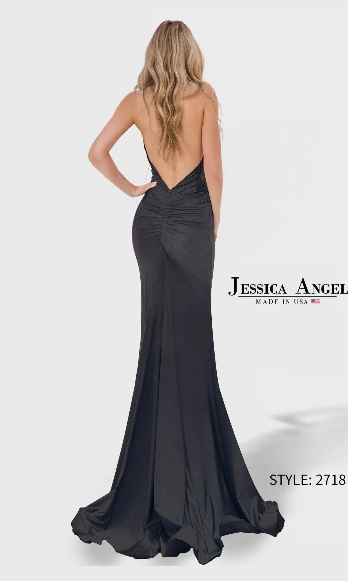 Bead-Trimmed Halter Prom Gown: Jessica Angel 2718 sold by PromGirl product image thumbnail 2