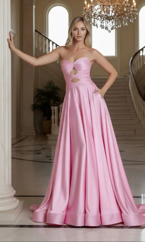 Long Prom Dress: Poly USA 25130 sold by PromGirl