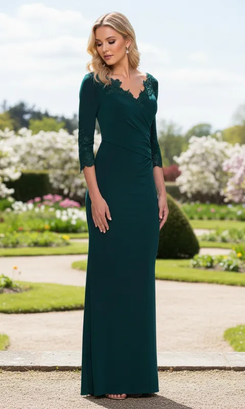 Three-Quarter-Sleeve Formal Gown: La Femme 33658 made by La Femme