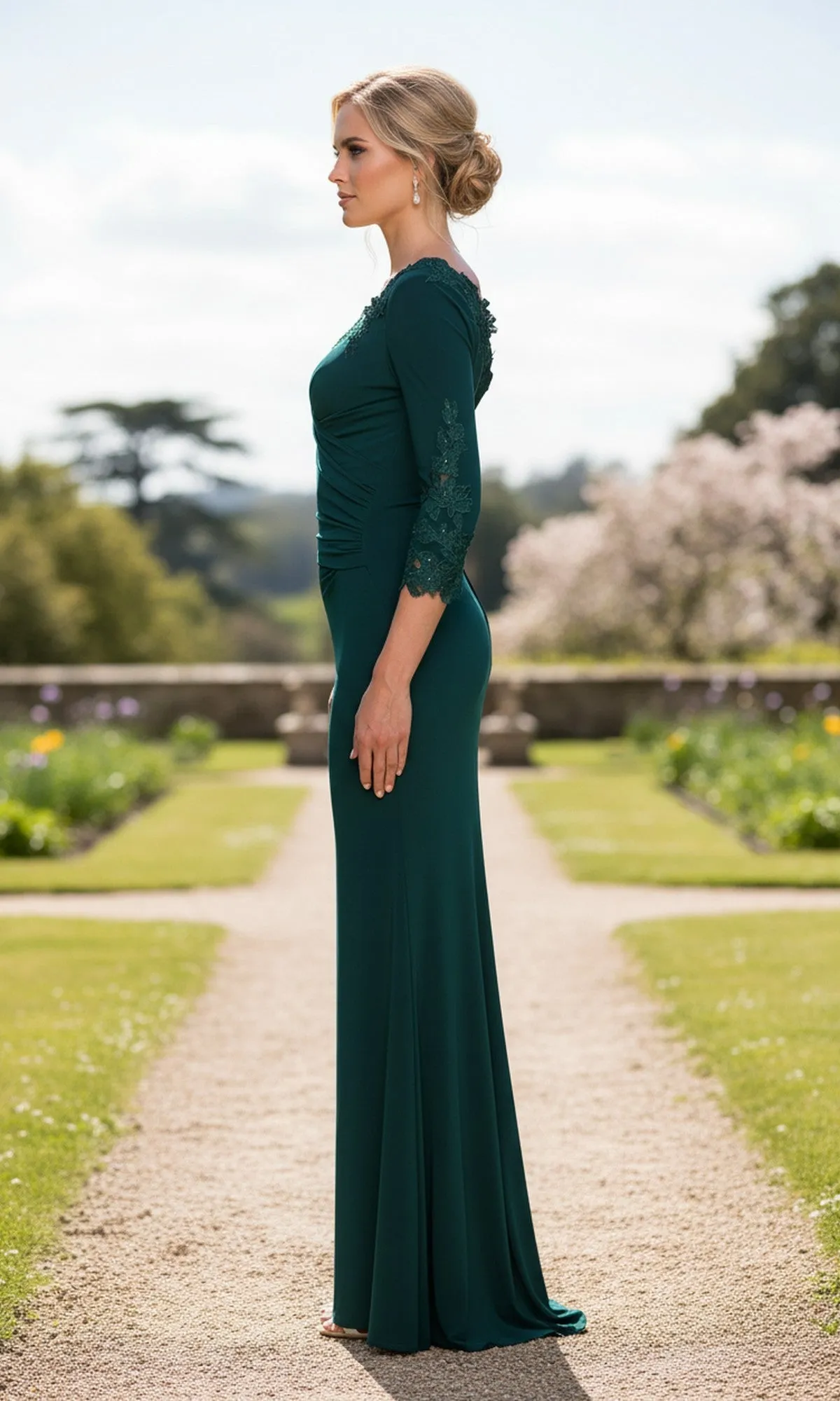 Three-Quarter-Sleeve Formal Gown: La Femme 33658 sold by PromGirl product image thumbnail 4