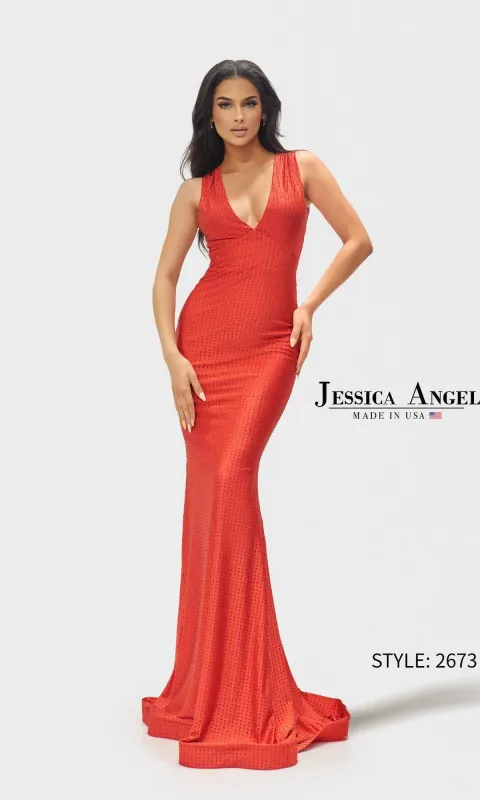 Long Beaded Prom Dress: Jessica Angel  2673 made by PromGirl