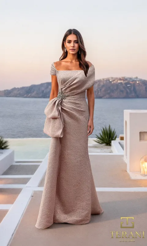 Long Formal Dress: Terani 261M6679 made by PromGirl