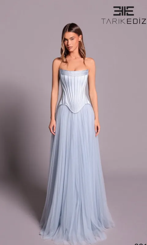 Long Formal Dress: Tarik Ediz 99137 made by Tarik Ediz