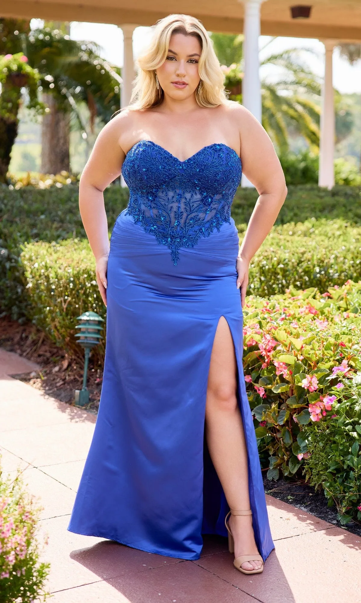 Long Plus-Size Prom Dress: Primavera 14109 sold by PromGirl product image thumbnail 5