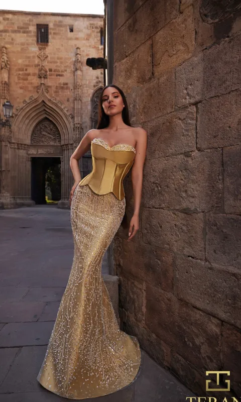 Long Formal Dress: Terani 261E6238 made by Terani Couture