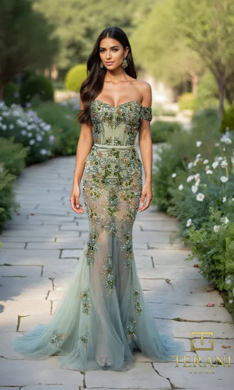 Long Formal Dress: Terani 261P6676 made by Terani Couture