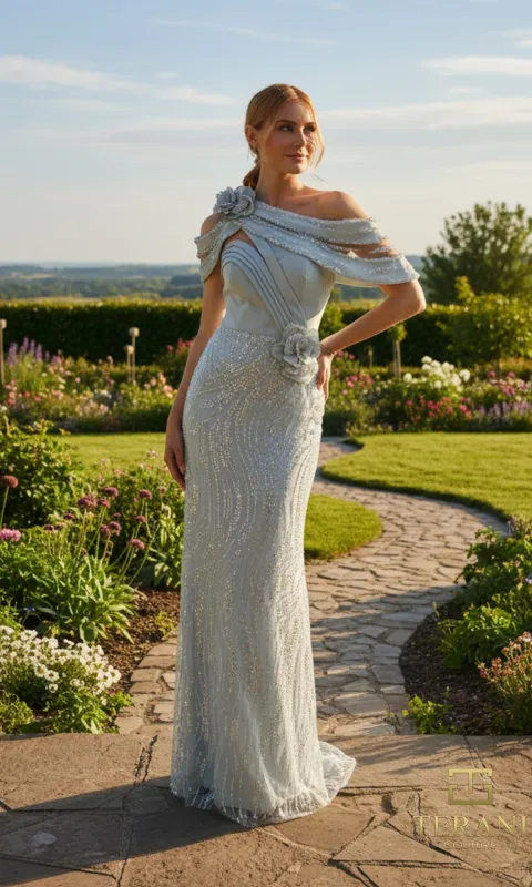 Long Formal Dress: Terani 261M6427 made by PromGirl