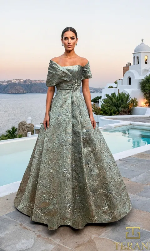 Long Formal Dress: Terani 261M6453 made by PromGirl