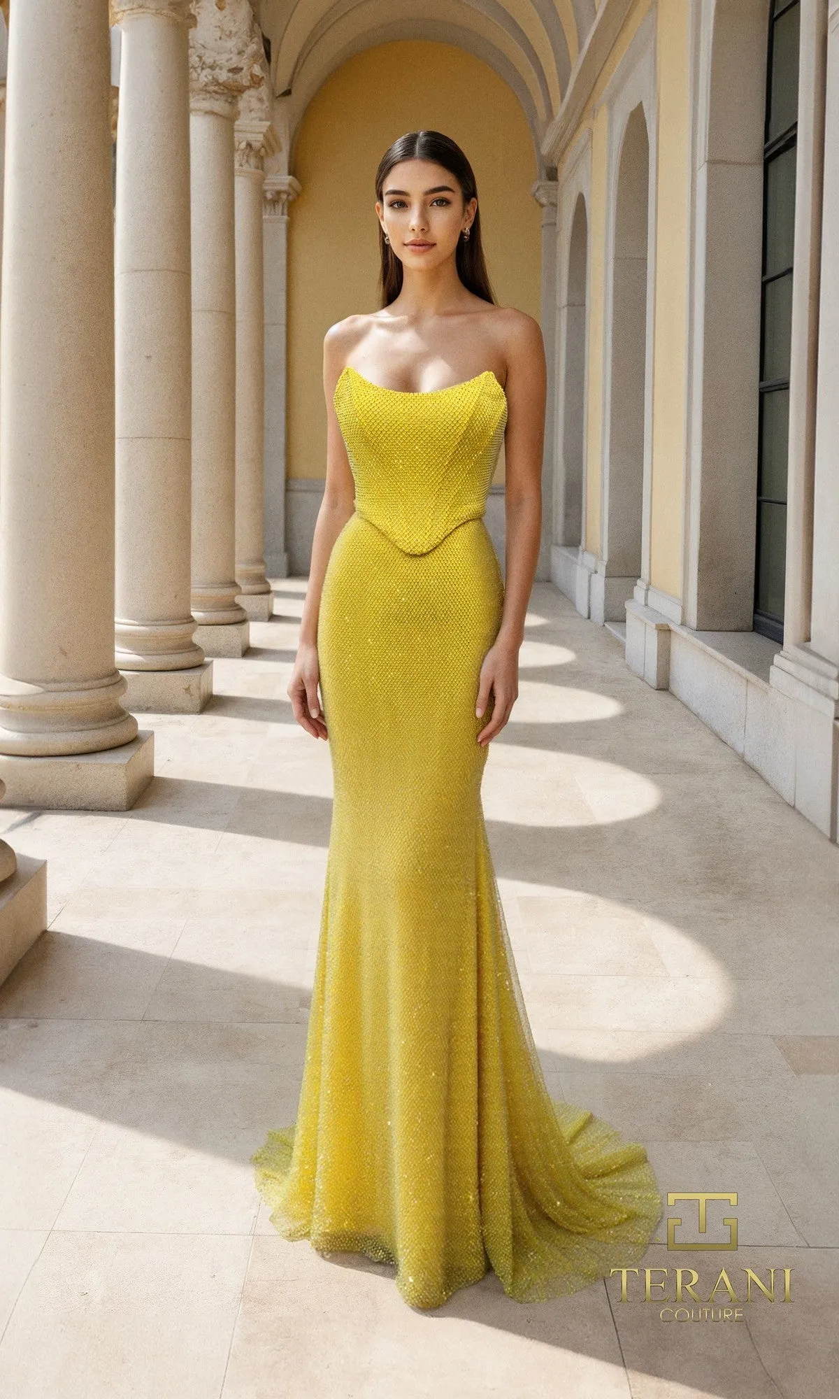 Long Formal Dress: Terani 261P6187 sold by PromGirl