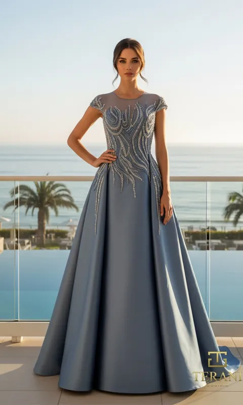 Long Formal Dress: Terani 261E6254 made by Terani Couture