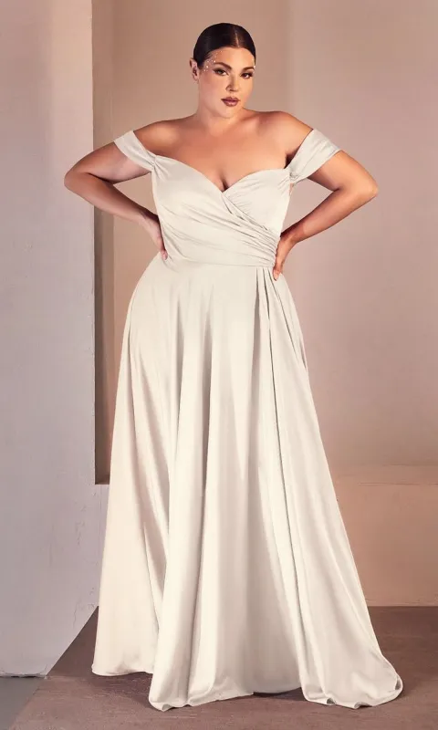 Long Plus-Size Wedding Dress: Ladivine 7493WC made by PromGirl