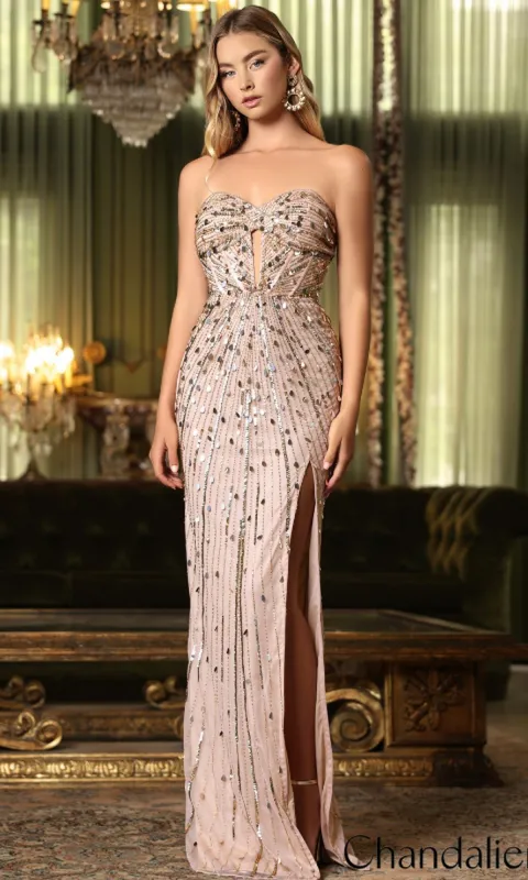Long Prom Dress: Chandalier 30237 made by PromGirl
