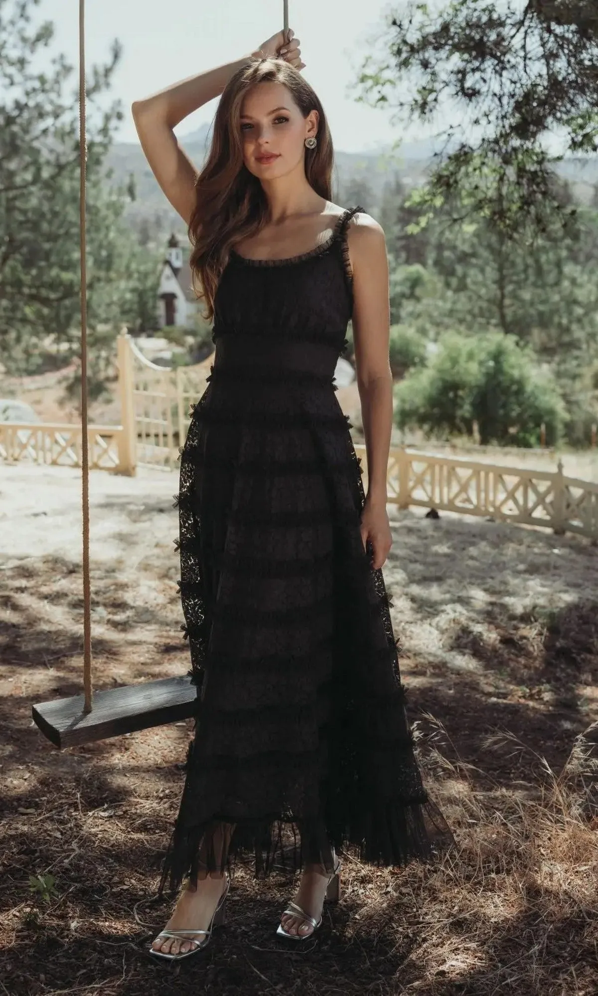 Floral Lace Long Formal Dress: Mac Duggal 8372 sold by PromGirl