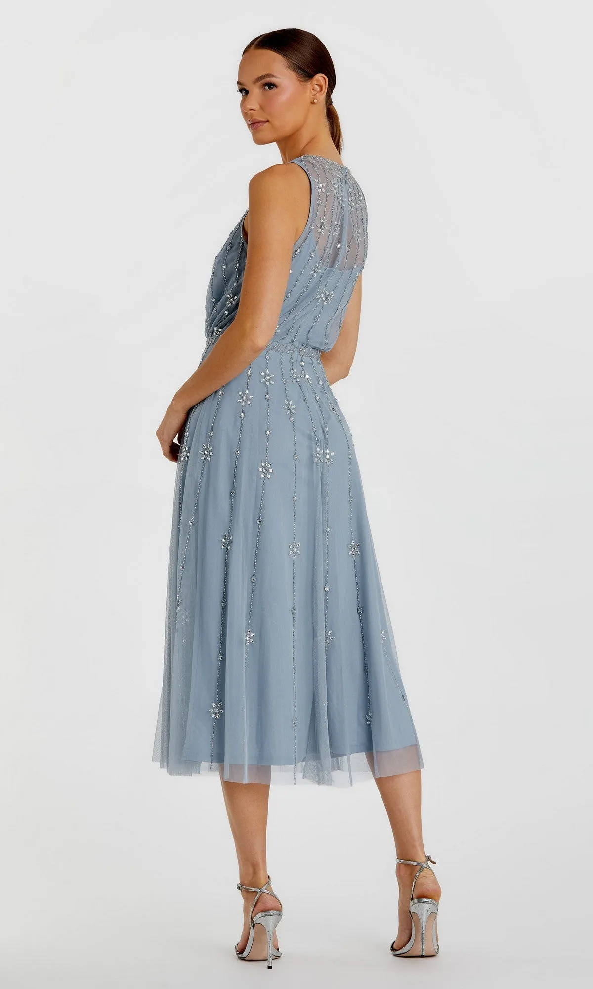 Midi Wedding Guest Dress: Mac Duggal 9222 sold by PromGirl product image thumbnail 2