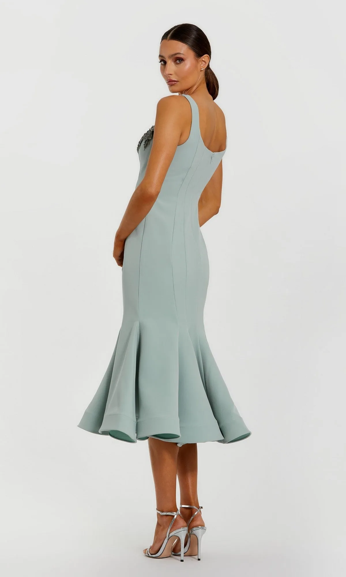 Midi Wedding Guest Dress: Mac Duggal 11948 sold by PromGirl product image thumbnail 2