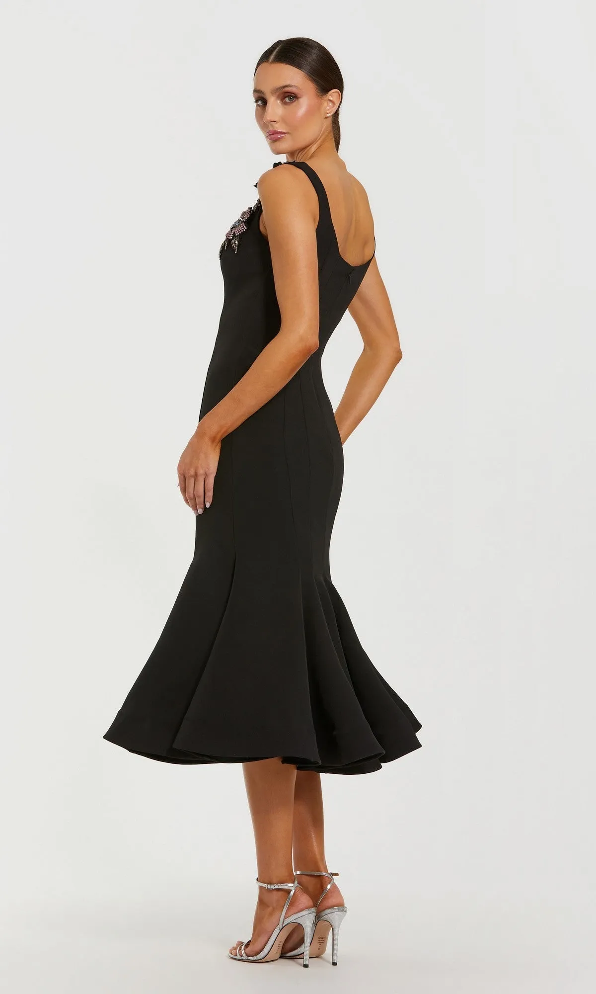 Midi Wedding Guest Dress: Mac Duggal 11948 sold by PromGirl product image thumbnail 5