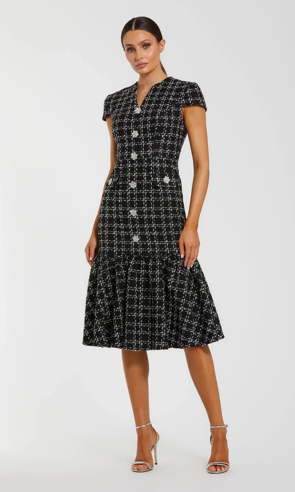 Semi-Formal Midi Day Dress: Mac Duggal 37071 sold by PromGirl product image thumbnail 4