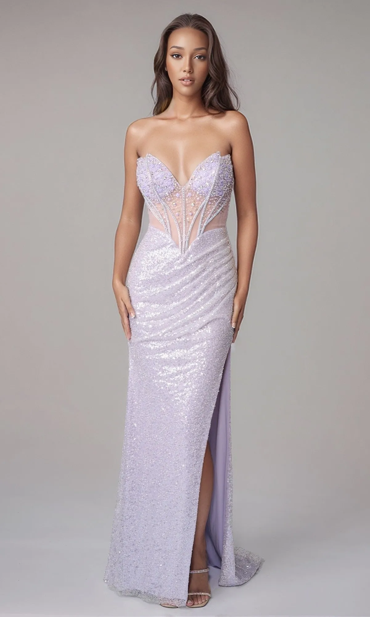 Long Formal Dress: Nina Canacci 1603 sold by PromGirl