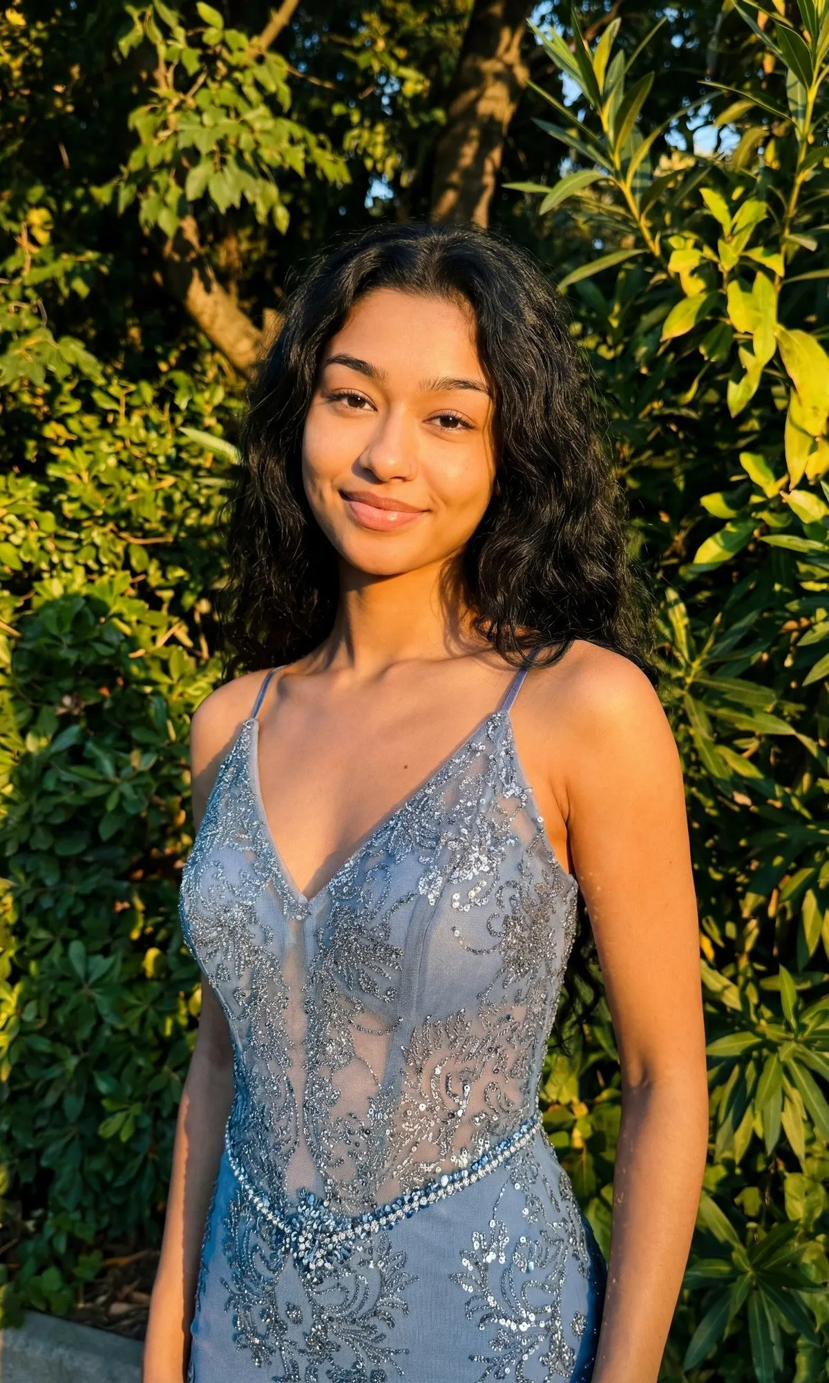 Sheer-Corset Sparkly Long Prom Dress: Chicas 4030 sold by PromGirl product image thumbnail 3