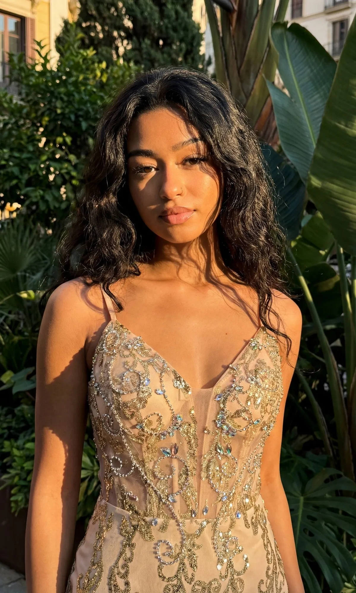 Sheer-Corset Long Sequin Prom Dress: Chicas 4028 sold by PromGirl product image thumbnail 3