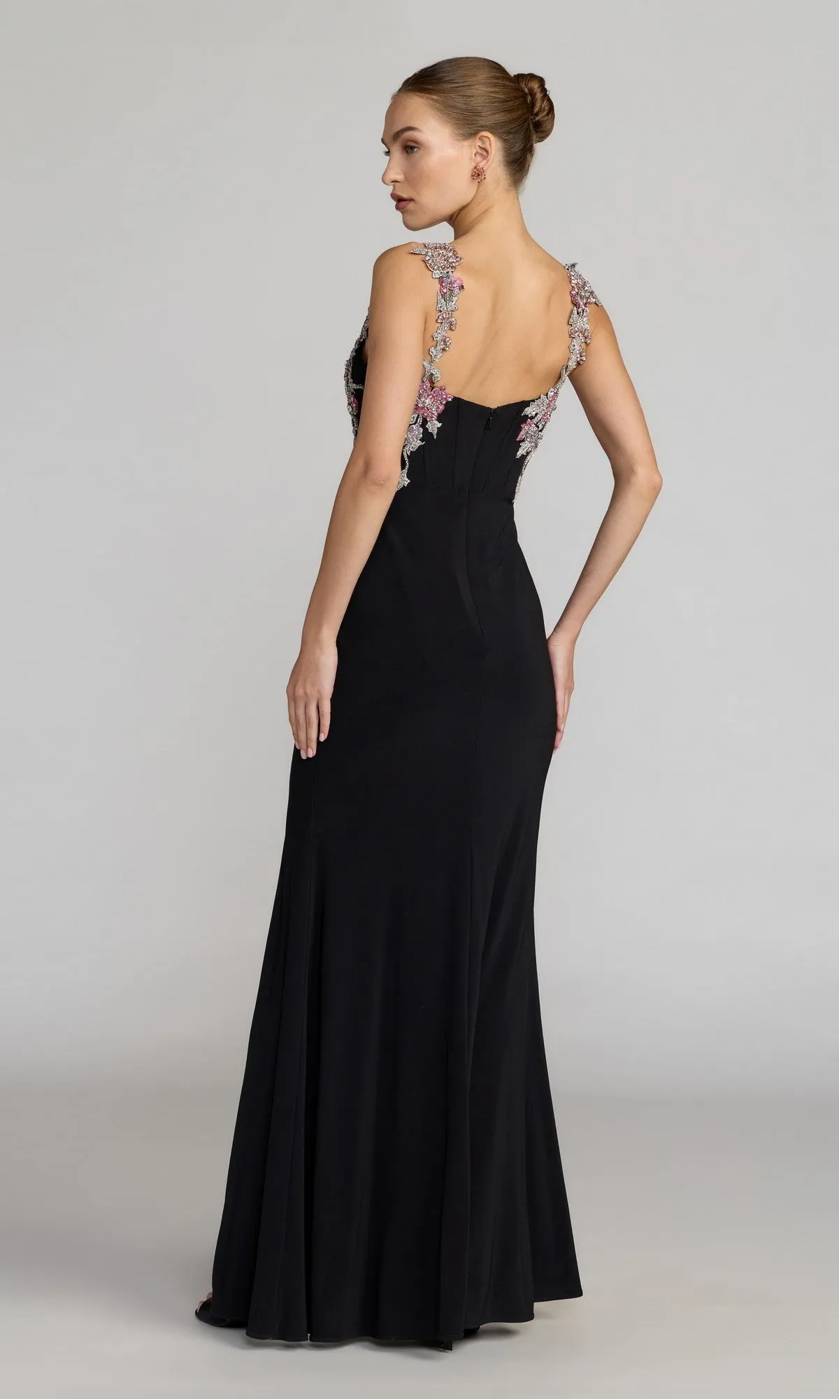 Long Black Beaded Formal Dress: Mac Duggal 11956 sold by PromGirl product image thumbnail 2