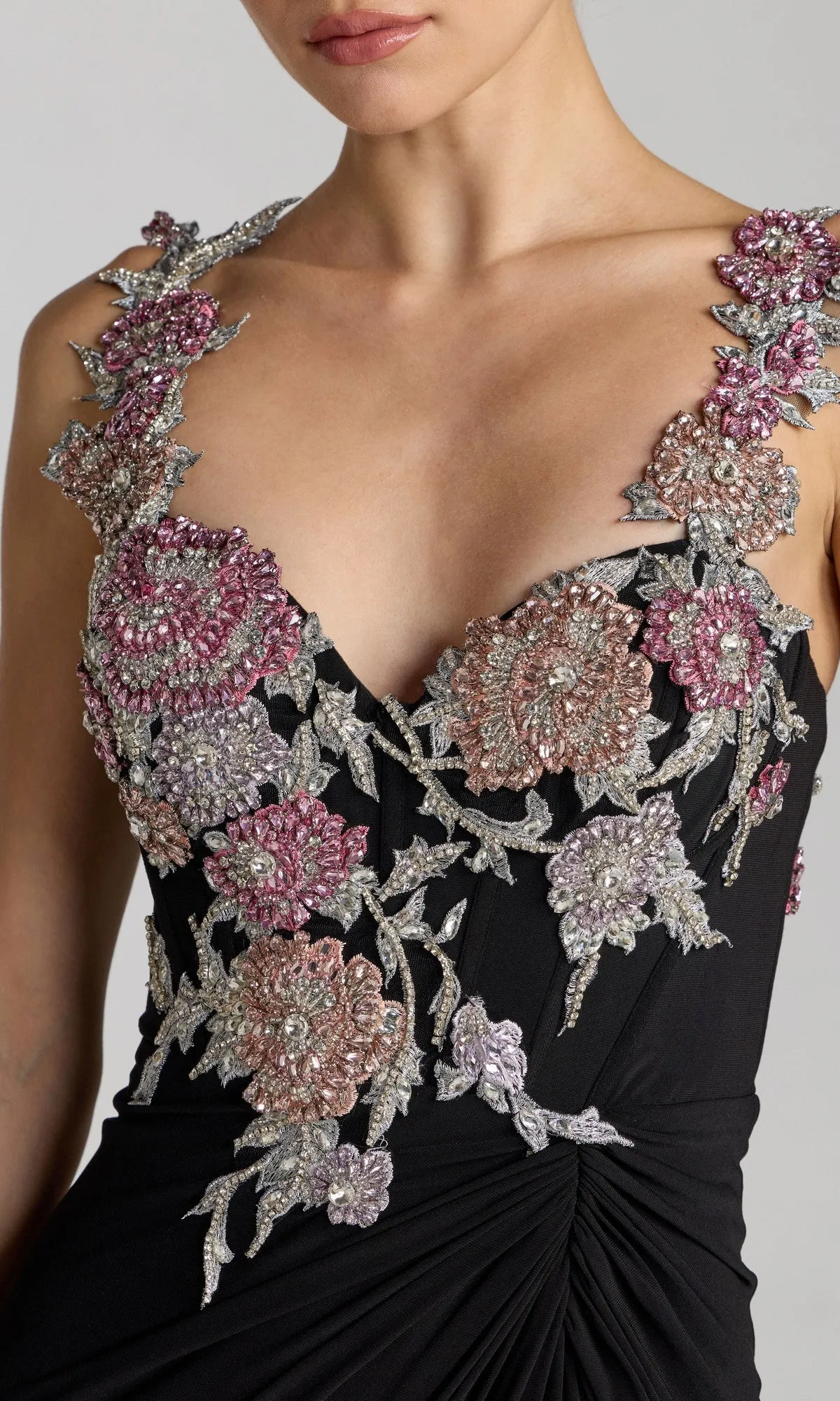 Long Black Beaded Formal Dress: Mac Duggal 11956 sold by PromGirl product image thumbnail 3