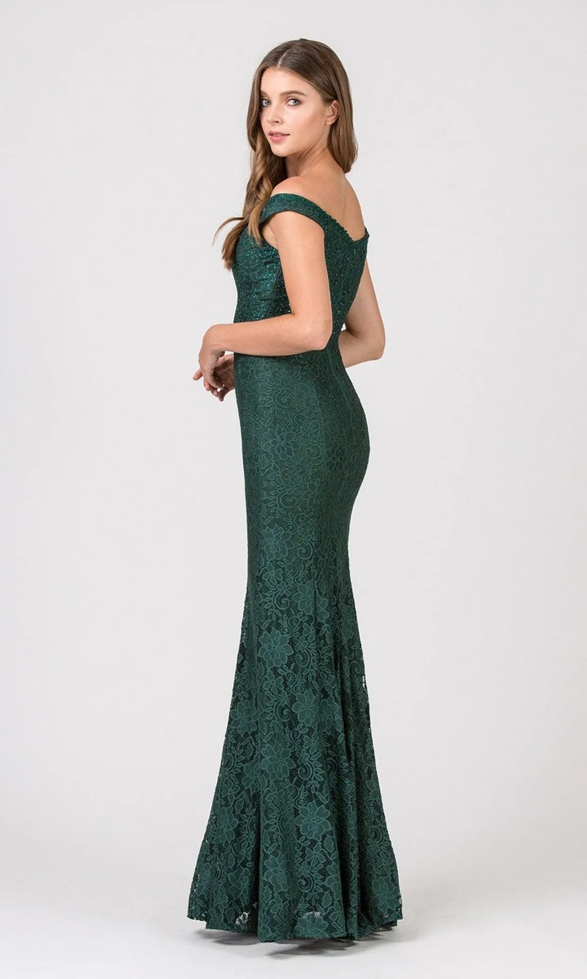 Off-Shoulder Long Lace Prom Dress: Eureka 8050 sold by PromGirl product image thumbnail 5