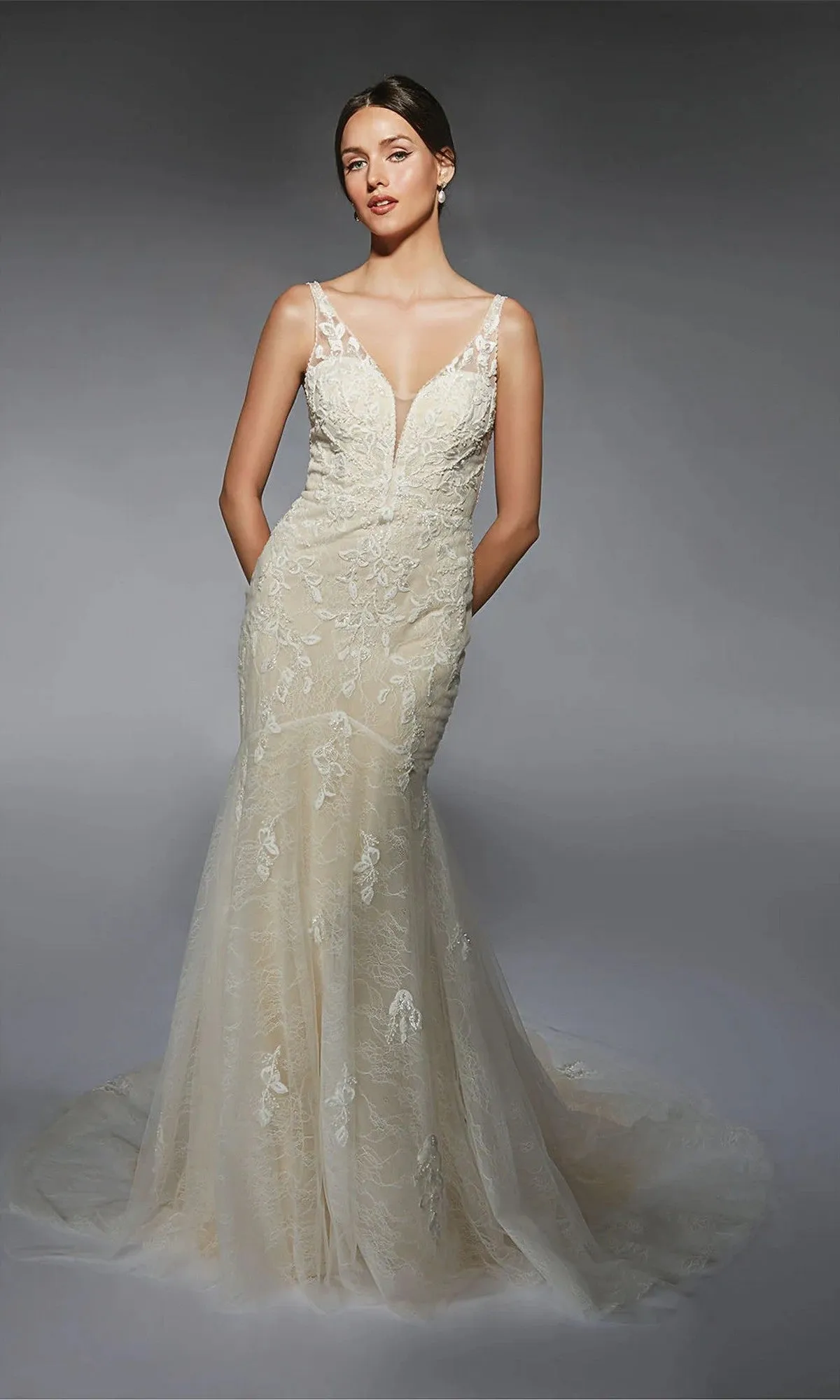 Long White Dress: Alyce 7119 sold by PromGirl product image thumbnail 4