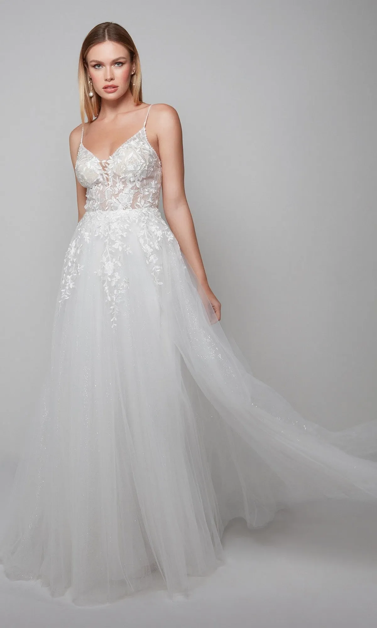 Long White Dress: Alyce 7079 sold by PromGirl product image thumbnail 3