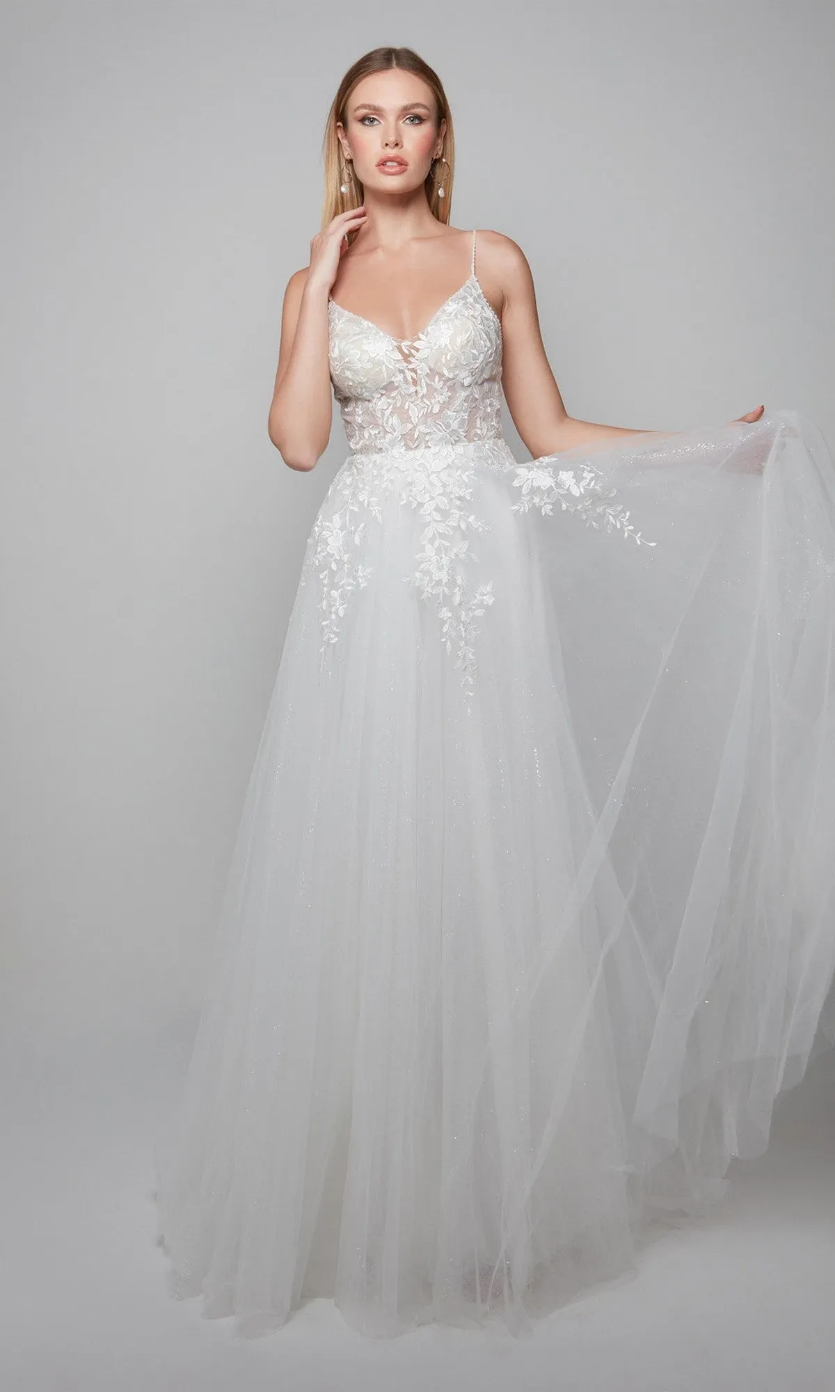 Long White Dress: Alyce 7079 sold by PromGirl product image thumbnail 4