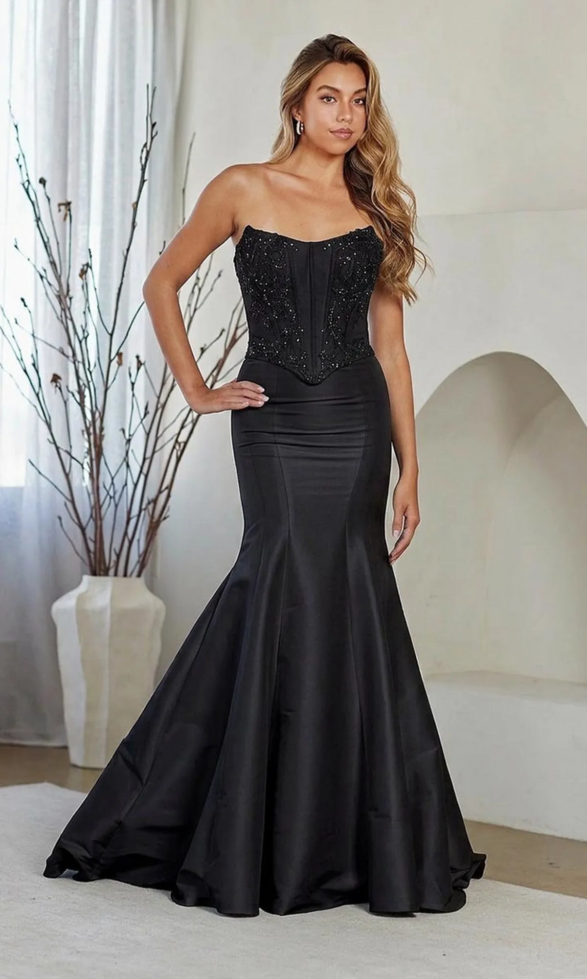 Strapless Mermaid Formal Gown: Amelia Couture 8080 sold by PromGirl