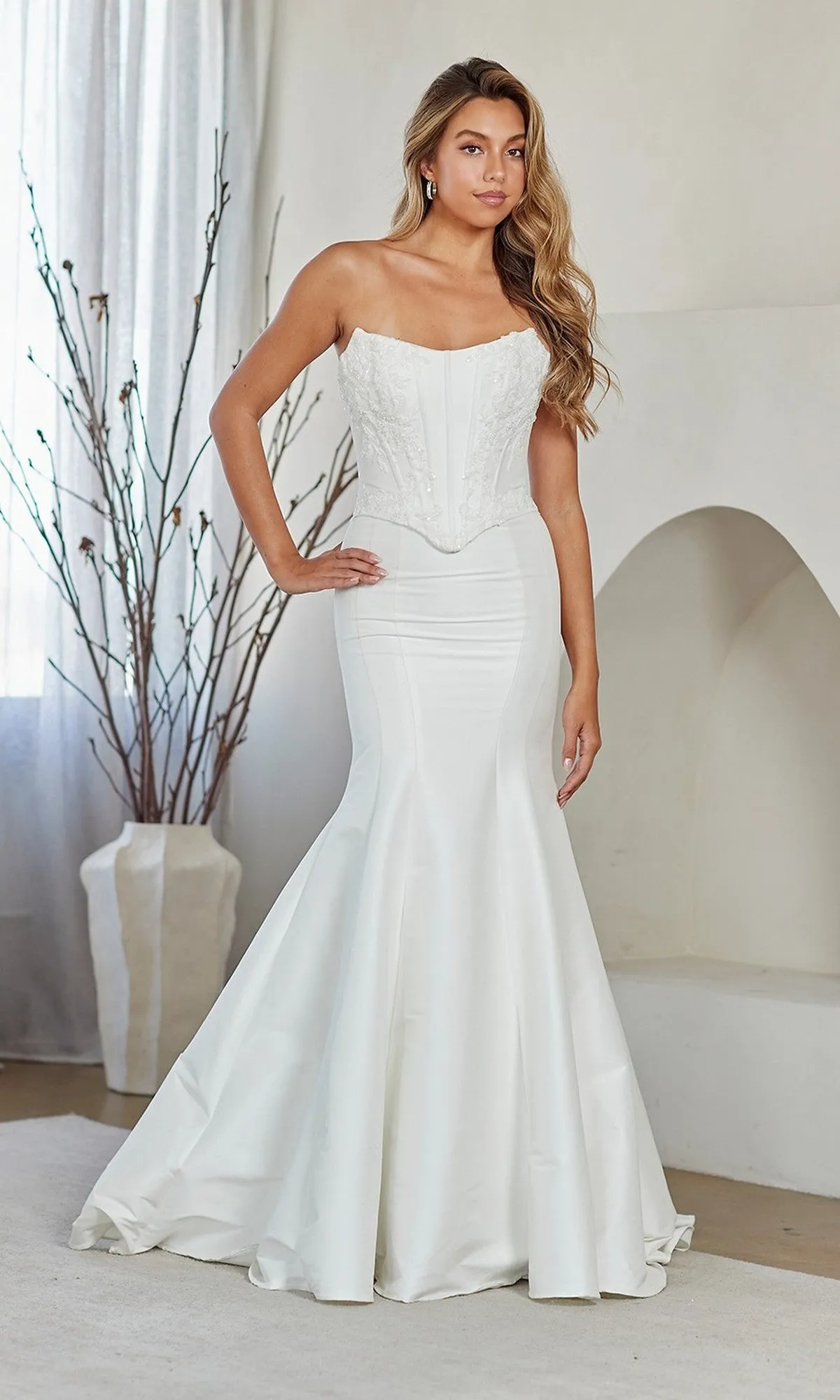 Strapless Mermaid Formal Gown: Amelia Couture 8080 sold by PromGirl product image thumbnail 3