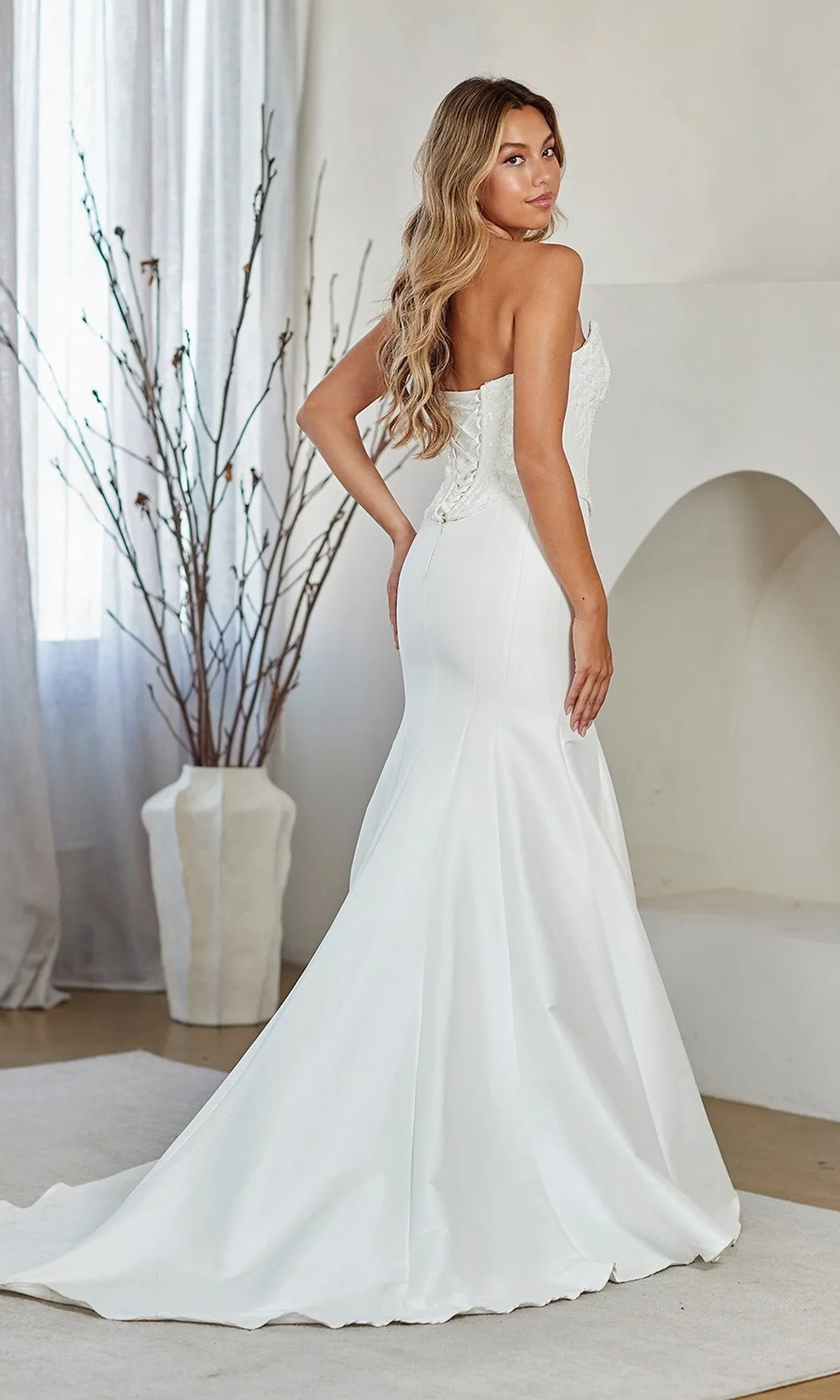 Strapless Mermaid Formal Gown: Amelia Couture 8080 sold by PromGirl product image thumbnail 2