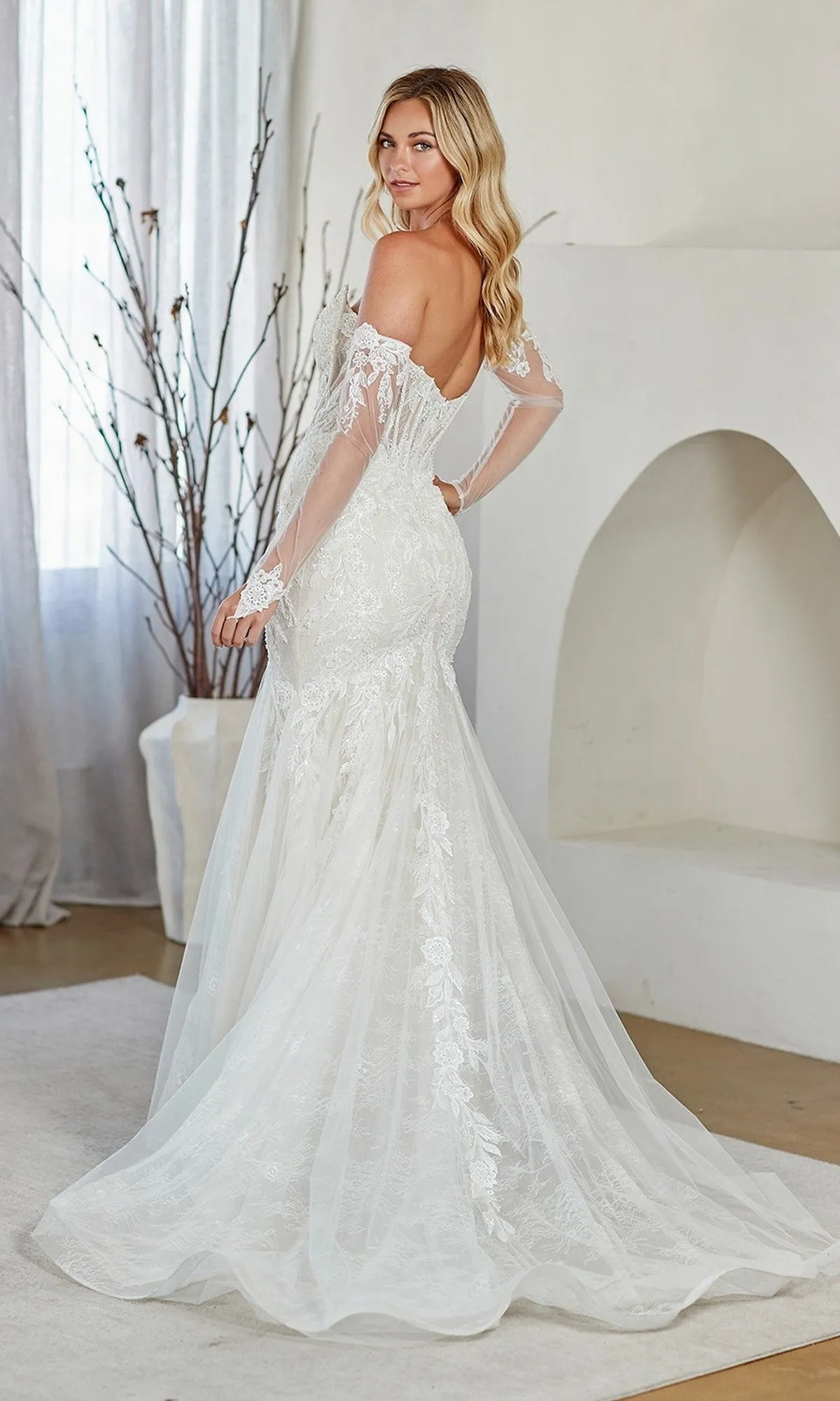 Strapless White Prom Gown: Amelia Couture 2155 sold by PromGirl product image thumbnail 2